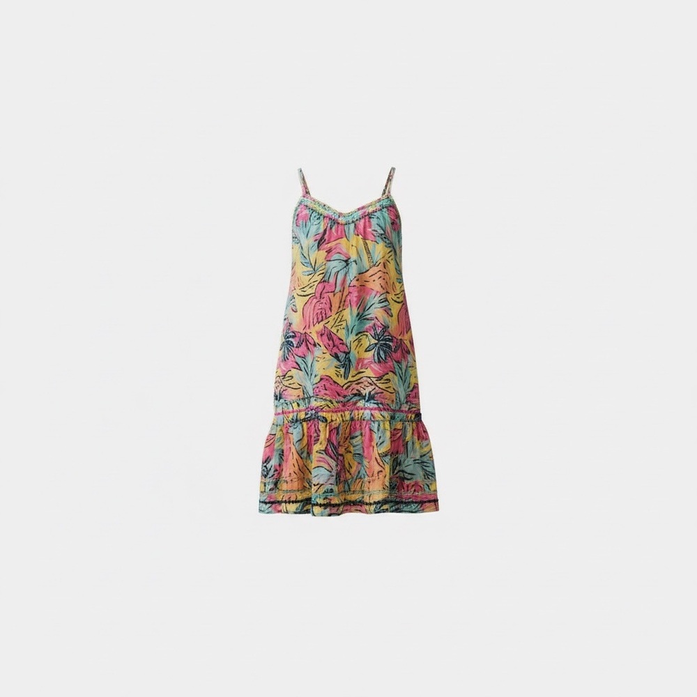 Tropical swim cover dress